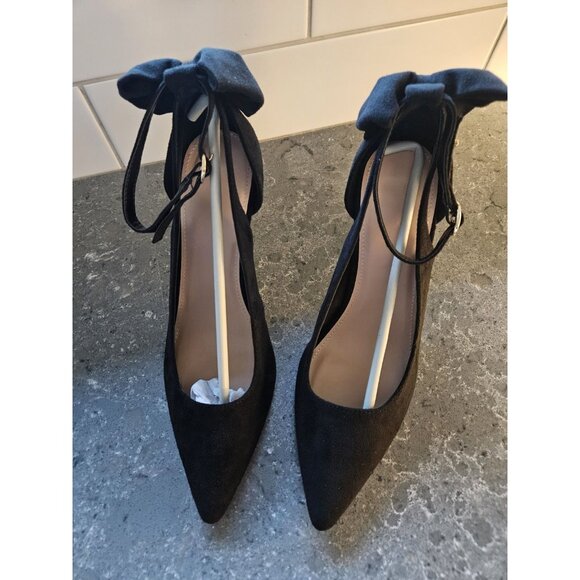 Womens Size 10 High Heels Bow Tie Back Sexy Stiletto Ankle Strap Wedding... - Picture 4 of 11